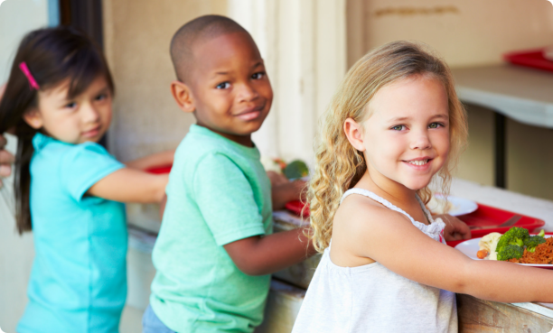 Children Eating vegetables